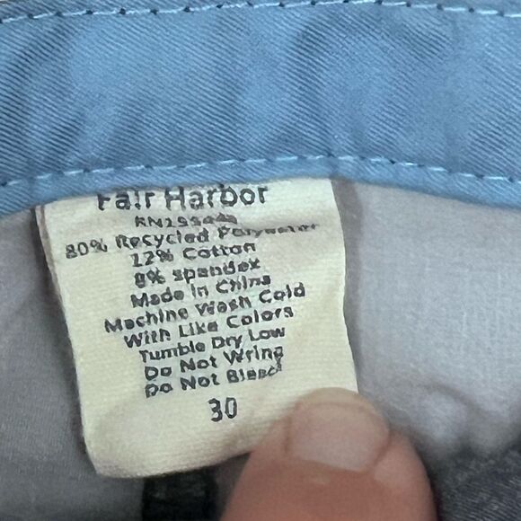 Navy Blue Swim Shorts with Light Blue Stripes - Picture 4 of 8